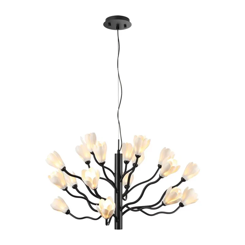 5090/18 MODERN ODL25 553 черный матовый/белый/фарфор Люстра G4 LED 18*5W GARDI