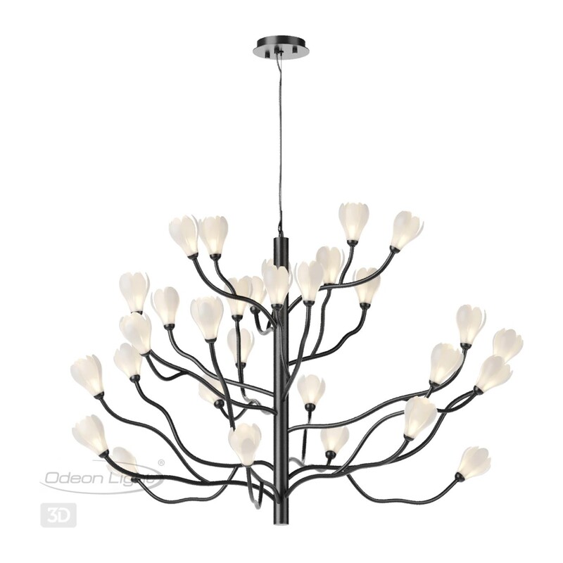 5090/30 MODERN ODL25 553 черный матовый/белый/фарфор Люстра G4 LED 30*5W GARDI 2