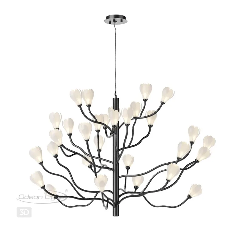 5090/30 MODERN ODL25 553 черный матовый/белый/фарфор Люстра G4 LED 30*5W GARDI 3