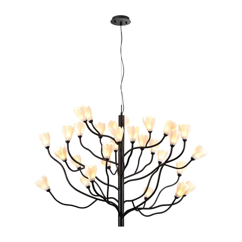 5090/30 MODERN ODL25 553 черный матовый/белый/фарфор Люстра G4 LED 30*5W GARDI
