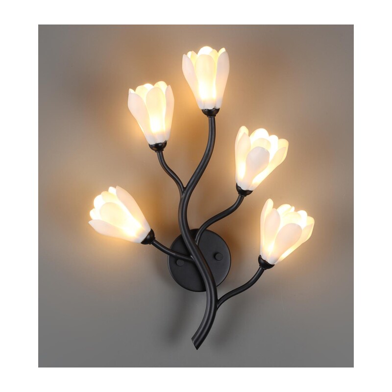 5090/5W MODERN ODL25 553 черный матовый/белый/фарфор Бра G4 LED 5*5W GARDI 4