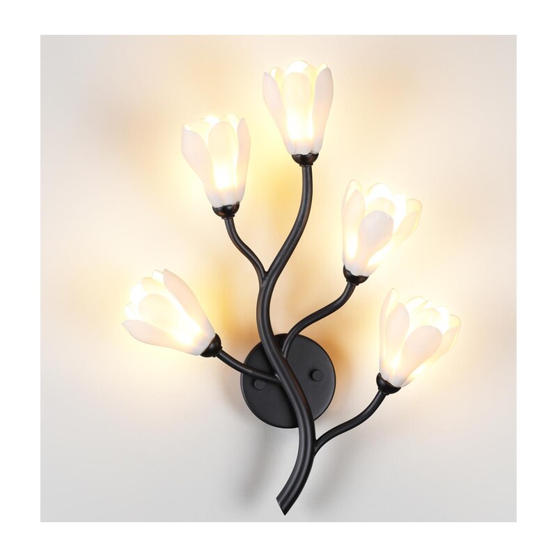 5090/5W MODERN ODL25 553 черный матовый/белый/фарфор Бра G4 LED 5*5W GARDI