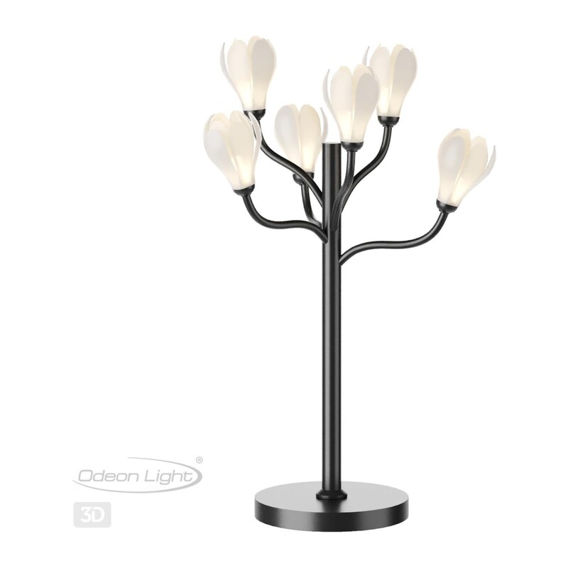 5090/6T MODERN ODL25 553 черный матовый/белый/фарфор Настольная лампа G4 LED 6*5W GARDI 2