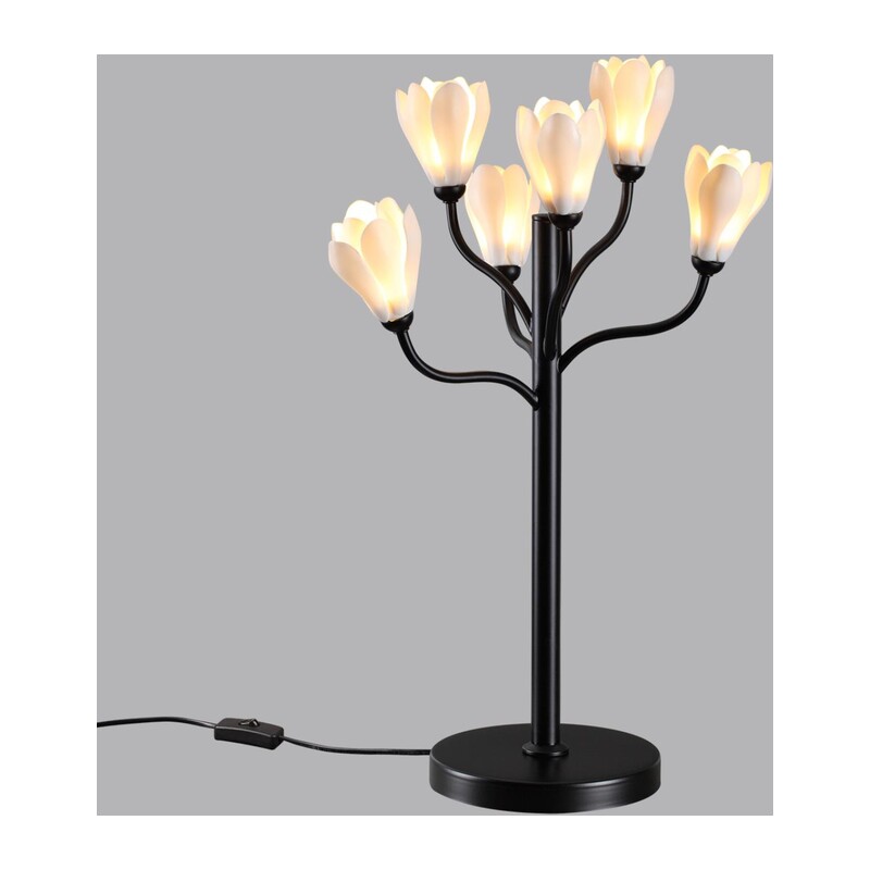 5090/6T MODERN ODL25 553 черный матовый/белый/фарфор Настольная лампа G4 LED 6*5W GARDI 4