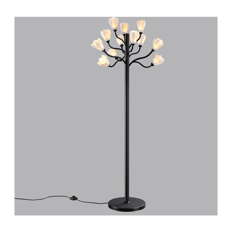 5090/12F MODERN ODL25 553 черный матовый/белый/фарфор Торшер G4 LED 12*5W GARDI 3