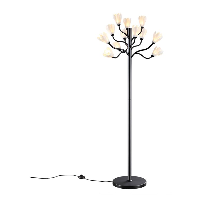 5090/12F MODERN ODL25 553 черный матовый/белый/фарфор Торшер G4 LED 12*5W GARDI