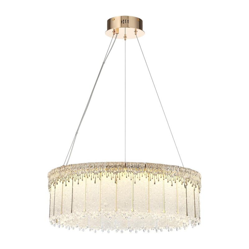 5091/80L L-VISION ODL25 555 золотой/стекло Люстра LED 80W 3700K 6796Лм CLEO