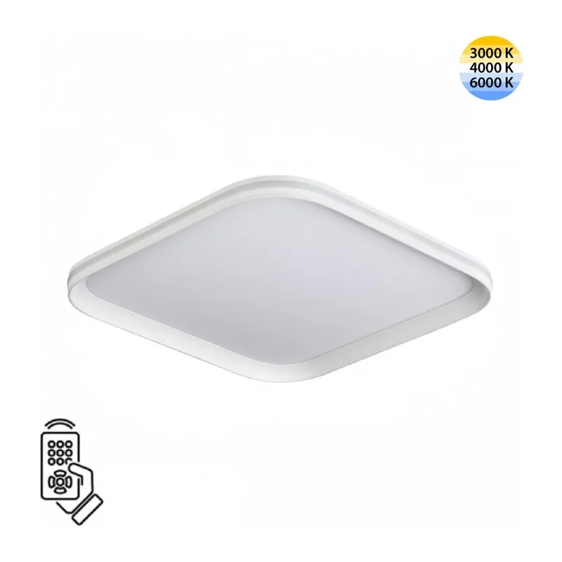 7750/72L MITRA LED SN 544 Светильник металл/PMMA/белый LED 72Вт 3000-6000К 396х396 IP20 пульт ДУ BETA