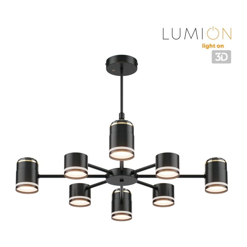 8234/8C COMFI LN25 000 черный, металл/акрил Люстра потолочная GX53 LED 8*10W + LED-проектор 4*5W 2700К 220V VIRSAVA 2