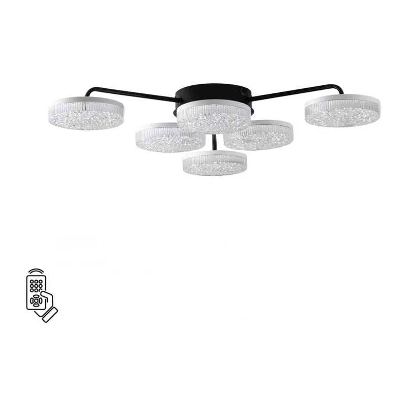 8236/6CL LEDIO LN25 000 черный, металл/акрил Люстра потолочная с ПДУ LED 85W 3000-6000К 220V DIDANA