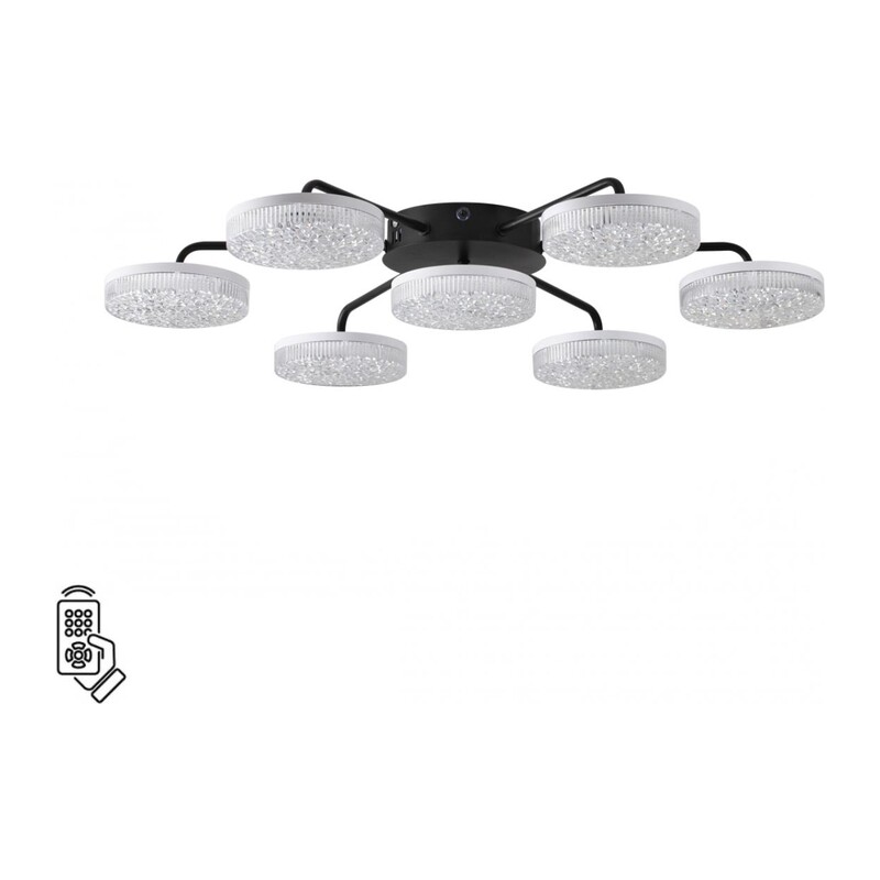 8236/7CL LEDIO LN25 000 черный, металл/акрил Люстра потолочная с ПДУ LED 90W 3000-6000К 220V DIDANA 6