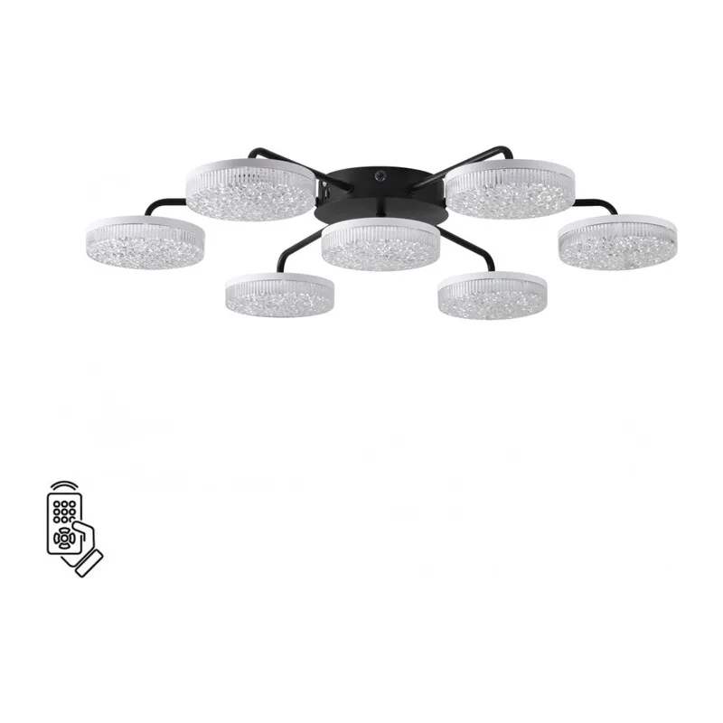 8236/7CL LEDIO LN25 000 черный, металл/акрил Люстра потолочная с ПДУ LED 90W 3000-6000К 220V DIDANA