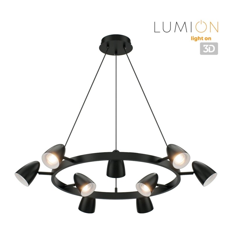 8237/9 COMFI LN26 256 черный, металл Светильник подвесной GU10 LED 9*7W 220V ILMINA 2