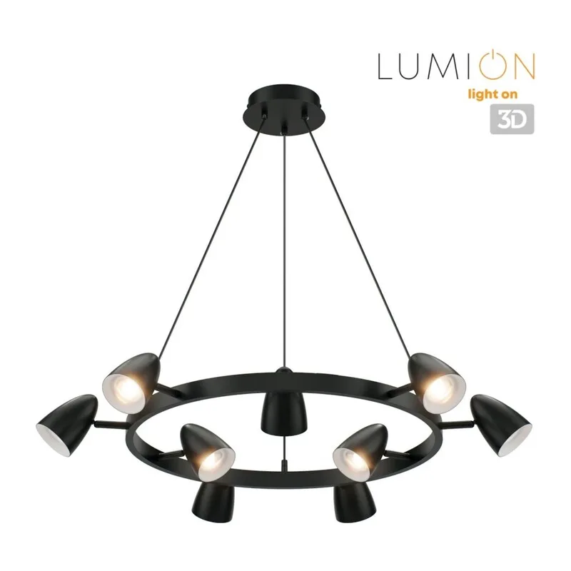 8237/9 COMFI LN26 256 черный, металл Светильник подвесной GU10 LED 9*7W 220V ILMINA 5