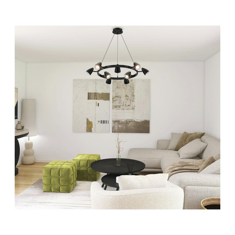 8237/9 COMFI LN26 256 черный, металл Светильник подвесной GU10 LED 9*7W 220V ILMINA 6