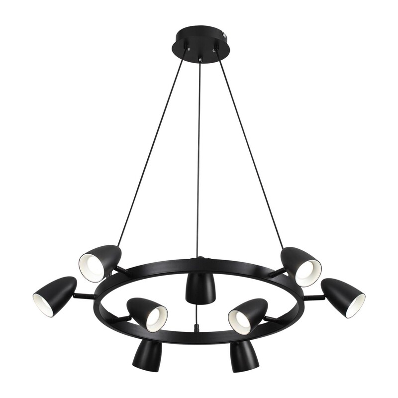 8237/9 COMFI LN26 256 черный, металл Светильник подвесной GU10 LED 9*7W 220V ILMINA
