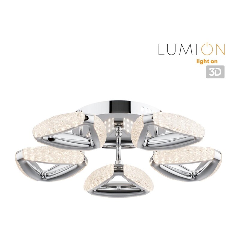8239/5CL LEDIO LN25 000 хром, металл/пластик Люстра потолочная с ПДУ LED 65W 3000-6000K 220V RUANA 3