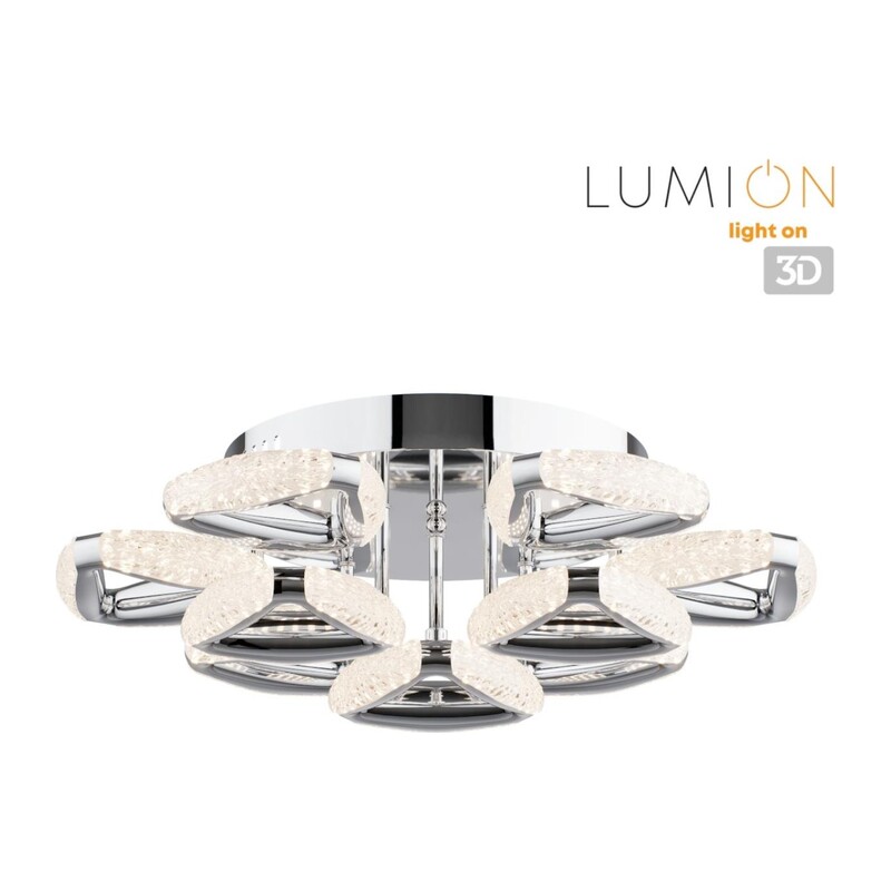8239/9CL LEDIO LN25 000 хром, металл/пластик Люстра потолочная с ПДУ LED 120W 3000-6000K 220V RUANA 3