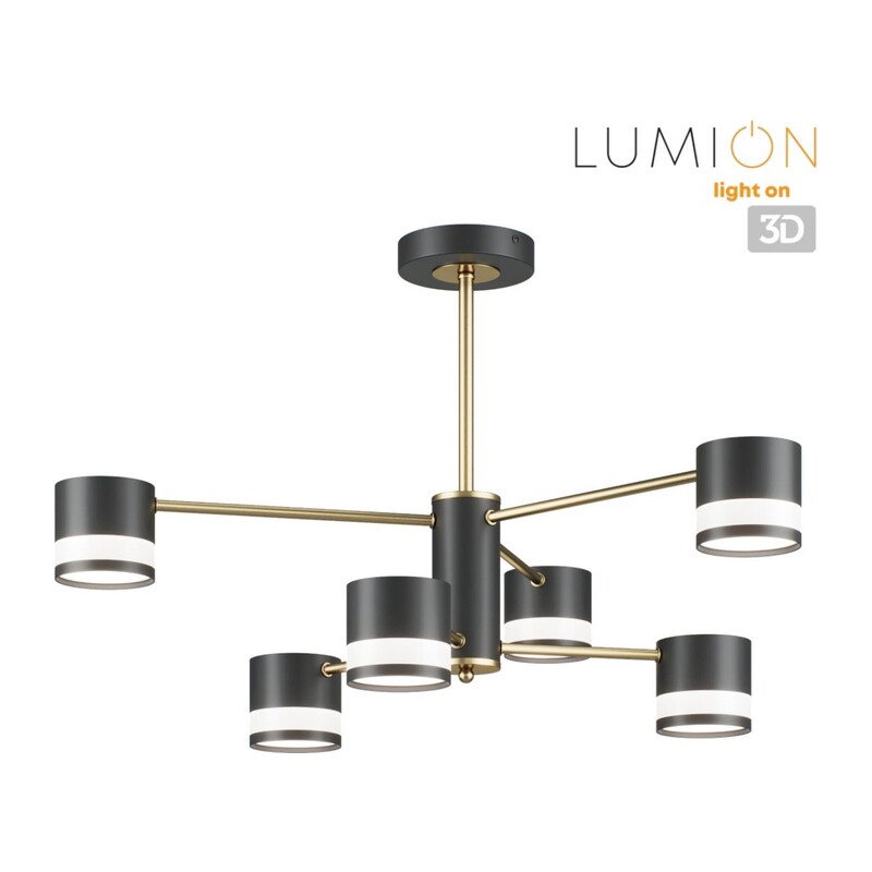 8240/6C COMFI LN26 239 черный/латунь, металл/акрил Люстра потолочная LED GX53 6*7W 220V LANIKA 2