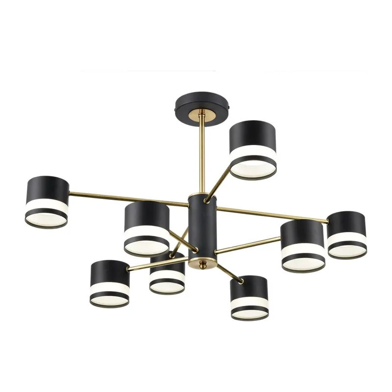 8240/8C COMFI LN26 239 черный/латунь, металл/акрил Люстра потолочная LED GX53 8*7W 220V LANIKA 4