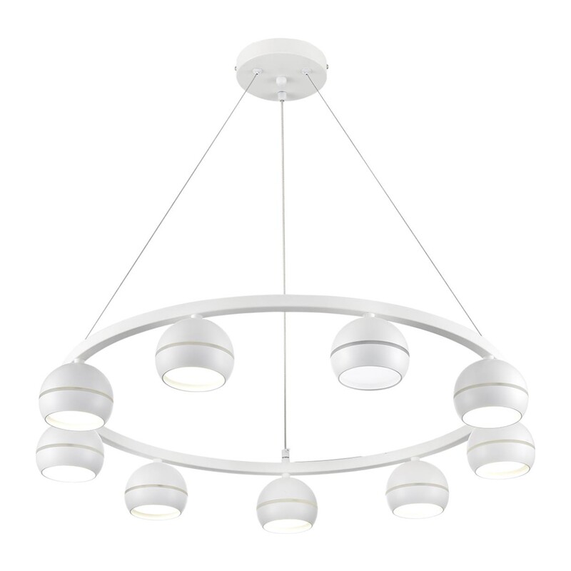8254/9 COMFI LN26 246 белый металл Светильник подвесной LED GX53 8*7W 220V LUAZANA