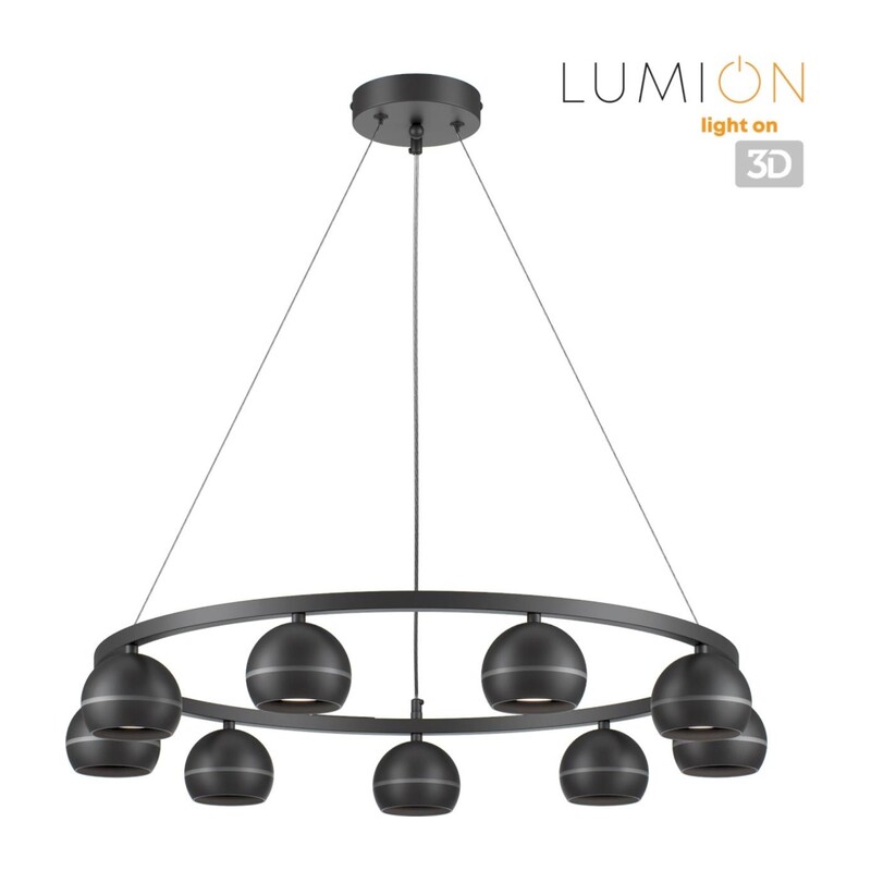 8242/9 COMFI LN26 245 черный металл Светильник подвесной LED GX53 8*7W 220V LUAZANA 2