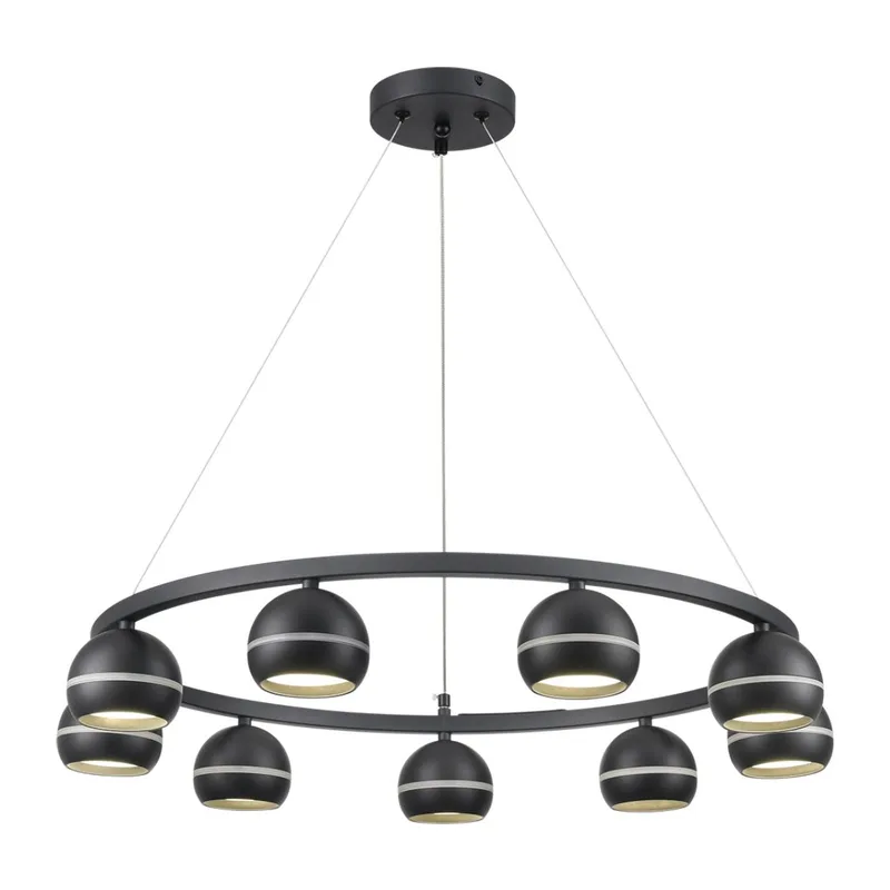 8242/9 COMFI LN26 245 черный металл Светильник подвесной LED GX53 8*7W 220V LUAZANA 4