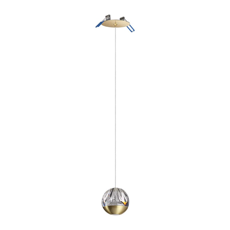 5101/5L L-VISION ODL25 559 латунь/прозрачный/акрил Подвес 2 в 1 LED 5W 4000K 300Лм SONO 2