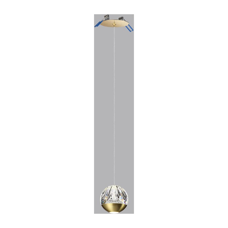 5101/5L L-VISION ODL25 559 латунь/прозрачный/акрил Подвес 2 в 1 LED 5W 4000K 300Лм SONO 4