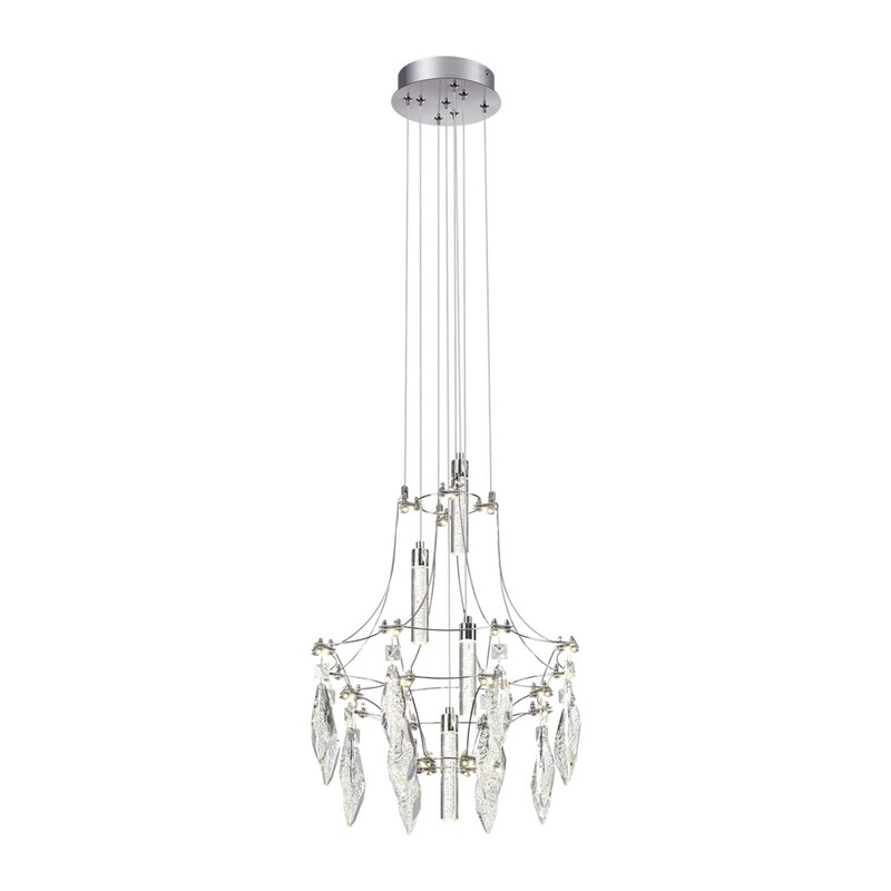 6699/35L CLASSIC ODL_EX25 069 Подвесной светильник металл/хрустальметалл/нерж сталь IP20 LED 35W 4000K 220-240V FLAMENCO