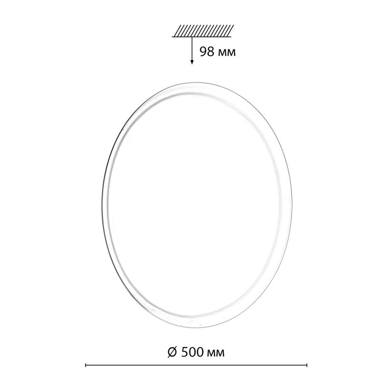 7776/ELN PALE SN 110 Светильник пластик/белый LED 76Вт 3000/4000/6000К D500 IP43 CCT JOLLY 2