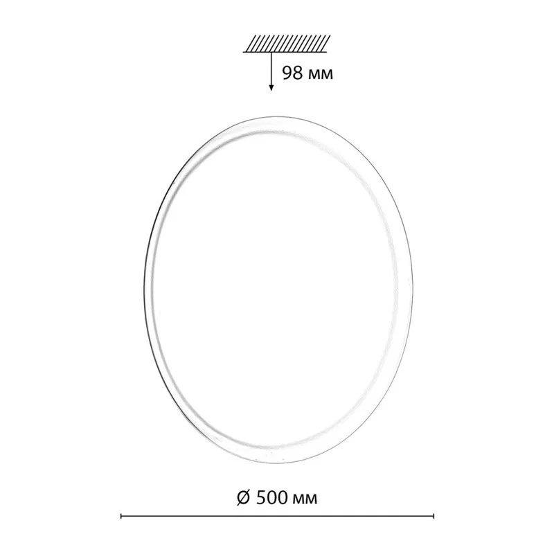 7776/ELN PALE SN 110 Светильник пластик/белый LED 76Вт 3000/4000/6000К D500 IP43 CCT JOLLY 6