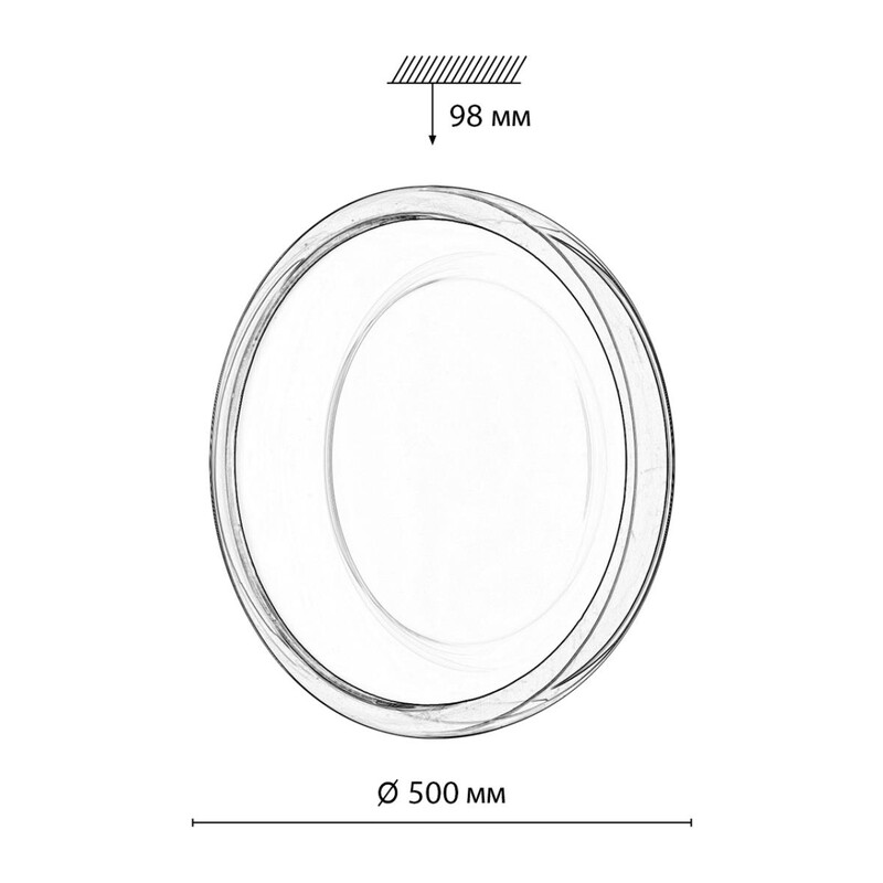 7778/ELN COLOR SN 112 Светильник пластик/белый/розовый LED 76Вт 3000/4000/6000К D500 IP43 CCT PORTMAN 2