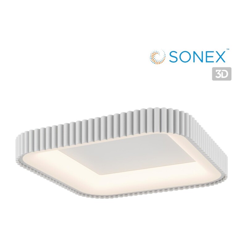 7767/56L AVRA LED SN 578 Светильник металл/белый LED (56Вт+14Вт) 3000-6000K 500х500 IP43 пульт ДУ+подсветка SHARMEL 8