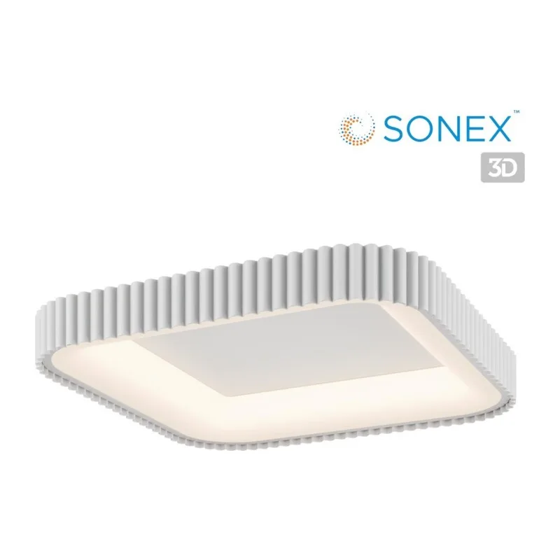 7767/56L AVRA LED SN 578 Светильник металл/белый LED (56Вт+14Вт) 3000-6000K 500х500 IP43 пульт ДУ+подсветка SHARMEL 5