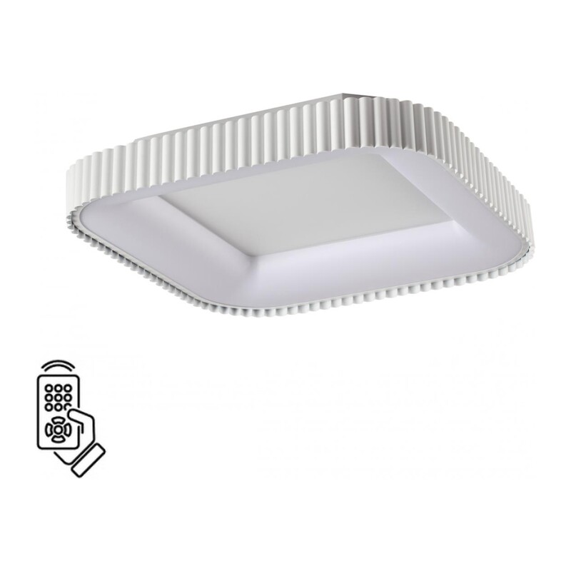 7767/56L AVRA LED SN 578 Светильник металл/белый LED (56Вт+14Вт) 3000-6000K 500х500 IP43 пульт ДУ+подсветка SHARMEL