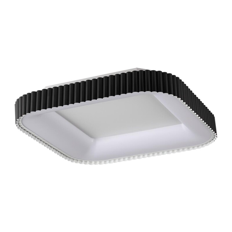 7768/56L AVRA LED SN 578 Светильник металл/белый/черный LED (56Вт+14Вт) 3000-6000K 500х500 IP43 пульт ДУ+подсветка SHARMEL 3