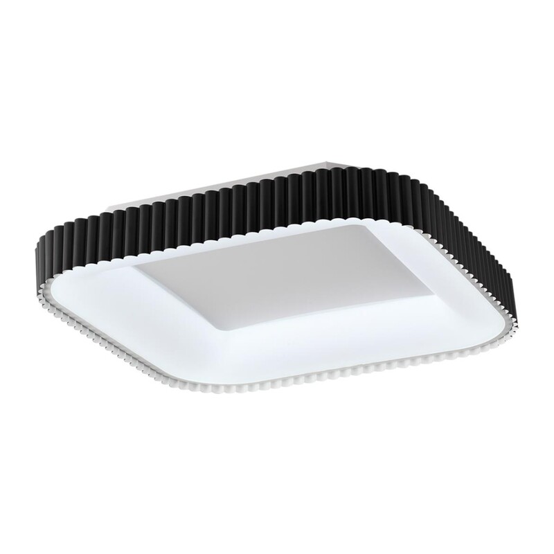 7768/56L AVRA LED SN 578 Светильник металл/белый/черный LED (56Вт+14Вт) 3000-6000K 500х500 IP43 пульт ДУ+подсветка SHARMEL 7