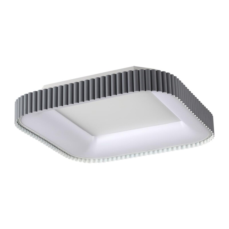 7769/56L AVRA LED SN 578 Светильник металл/белый/серый LED (56Вт+14Вт) 3000-6000K 500х500 IP43 пульт ДУ+подсветка SHARMEL 3