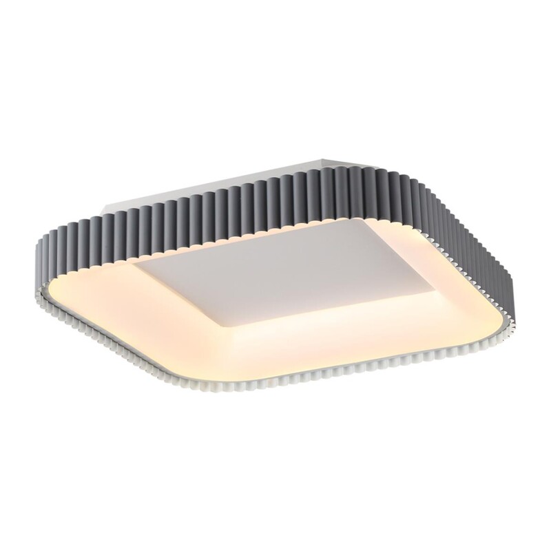 7769/56L AVRA LED SN 578 Светильник металл/белый/серый LED (56Вт+14Вт) 3000-6000K 500х500 IP43 пульт ДУ+подсветка SHARMEL 6