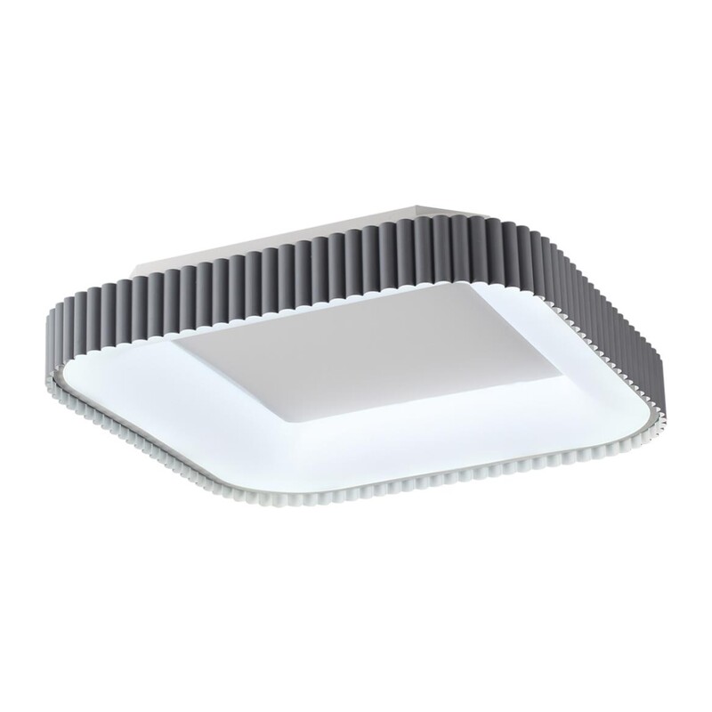7769/56L AVRA LED SN 578 Светильник металл/белый/серый LED (56Вт+14Вт) 3000-6000K 500х500 IP43 пульт ДУ+подсветка SHARMEL 7