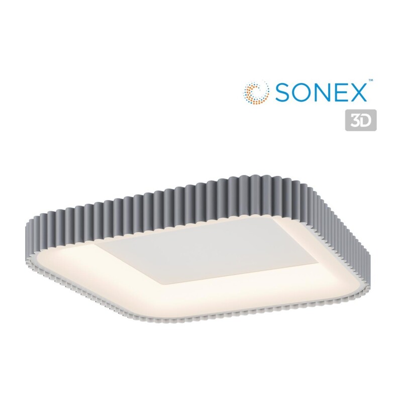7769/56L AVRA LED SN 578 Светильник металл/белый/серый LED (56Вт+14Вт) 3000-6000K 500х500 IP43 пульт ДУ+подсветка SHARMEL 8