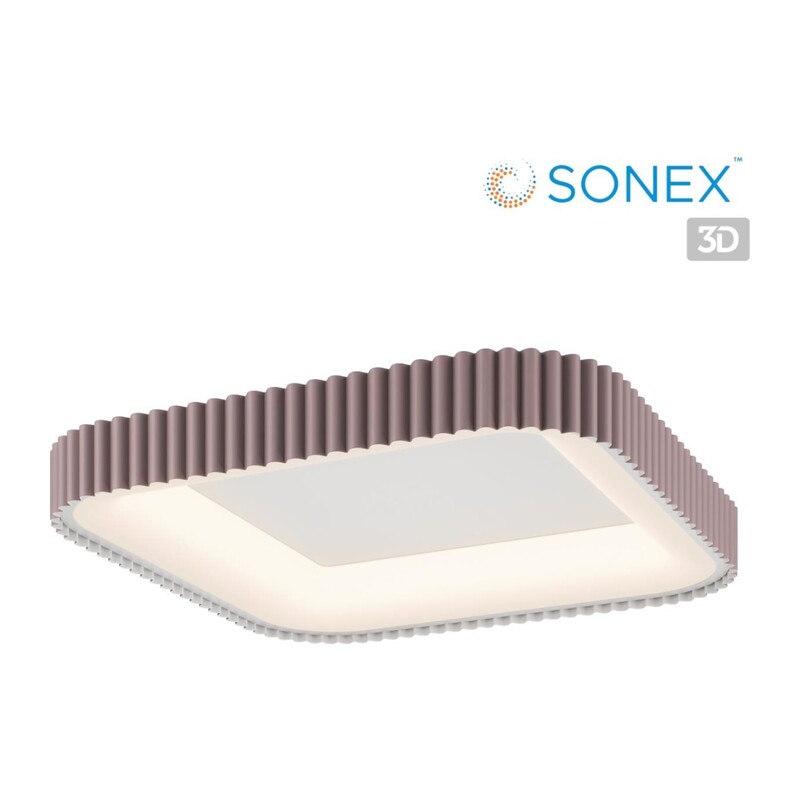 7770/56L AVRA LED SN 578 Светильник металл/белый/мокко LED (56Вт+14Вт) 3000-6000K 500х500 IP43 пульт ДУ+подсветка SHARMEL 8