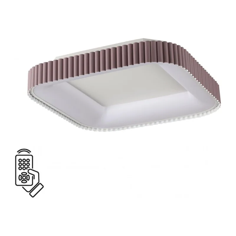 7770/56L AVRA LED SN 578 Светильник металл/белый/мокко LED (56Вт+14Вт) 3000-6000K 500х500 IP43 пульт ДУ+подсветка SHARMEL