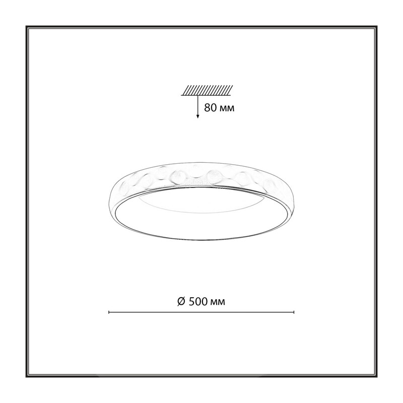 7771/56L AVRA LED SN 566 Светильник металл/белый/золотой LED 56Вт 3000/4000/6000K D500 IP43 ССТ LACUNA 2