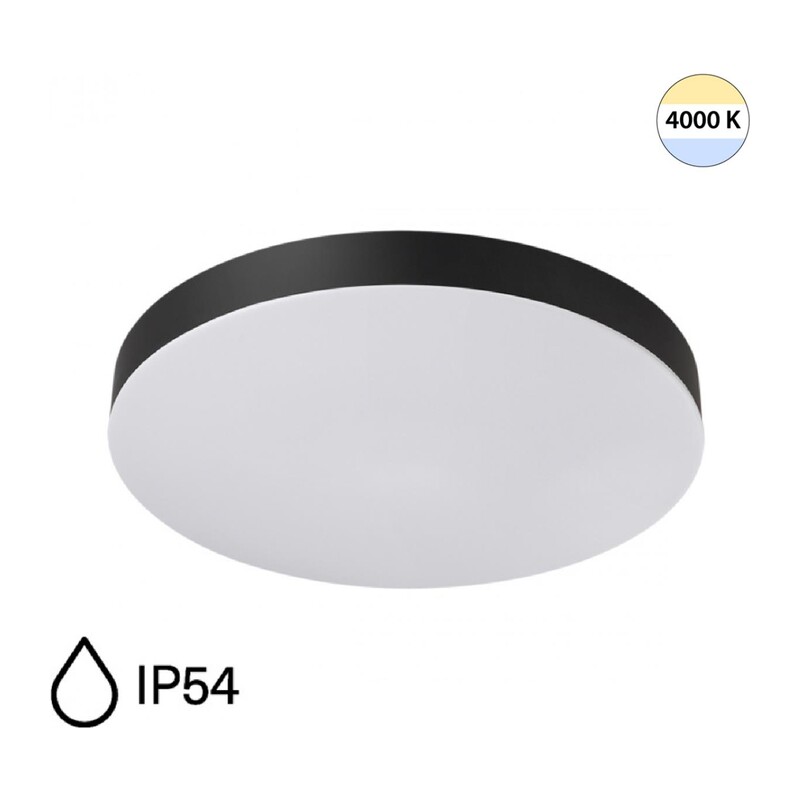 7760/24L MITRA LED SN 545 Светильник пластик/белый/черный LED 24Вт 4000K D300 IP54 GAMMA