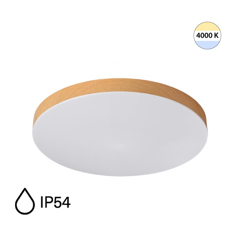 7761/24L MITRA LED SN 545 Светильник пластик/белый/под дерево LED 24Вт 4000K D300 IP54 GAMMA