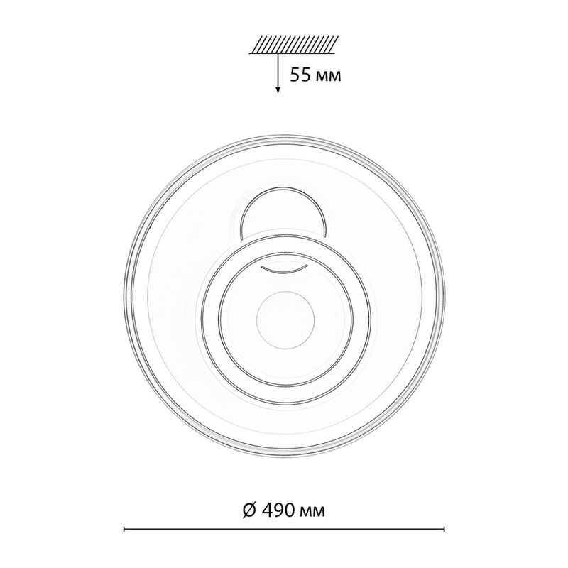 7785/85L PIKO LED SN 607 Светильник металл/белый/бронза LED 85Вт 3000-6500K D490 IP20 пульт ДУ GEMINI 2