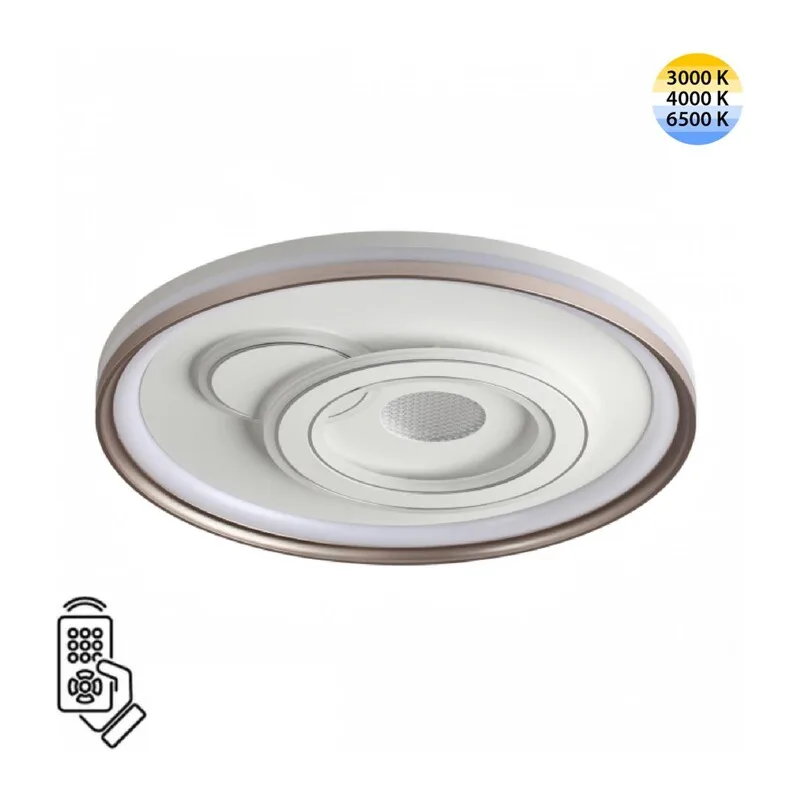 7785/85L PIKO LED SN 607 Светильник металл/белый/бронза LED 85Вт 3000-6500K D490 IP20 пульт ДУ GEMINI