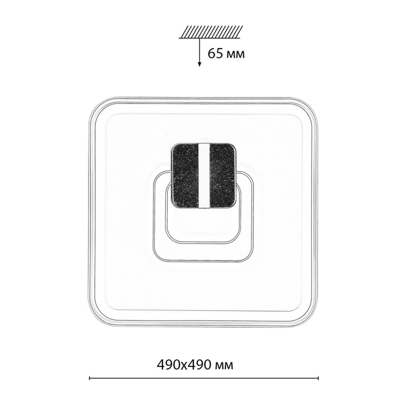 7786/85L PIKO LED SN 607 Светильник металл/белый/бронза LED 85Вт 3000-6500K 490х490 IP20 пульт ДУ GEMINI 2